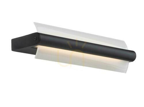 Check Lucide WANDA Black LED Bathroom Wall Light IP44 45 cm