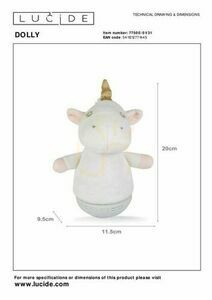 Lucide Dolly White LED Kids Night Lamp small 5