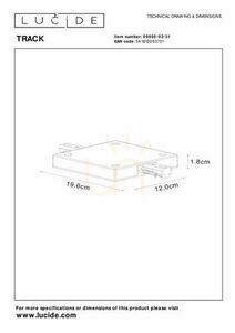 Track Power Supply Lucide TRACK LUCIDE White Single-Phase 1-Phase TRACK System small 2