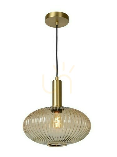 Check Lucide MALOTO Gold Glass Pendant Light 30 cm 45386/30/62