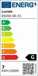 Lucide AXI LED Wall Light White IP54 6W 69200/06/31 small 5