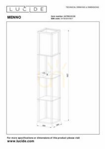 Lucide MENNO Black Japandi Floor Lamp E27 162.7 cm 44799/81/30 small 8