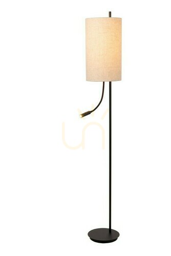 Check Lucide Magic Floor Lamp Black Beige Japandi Metal 165 cm 2-Light