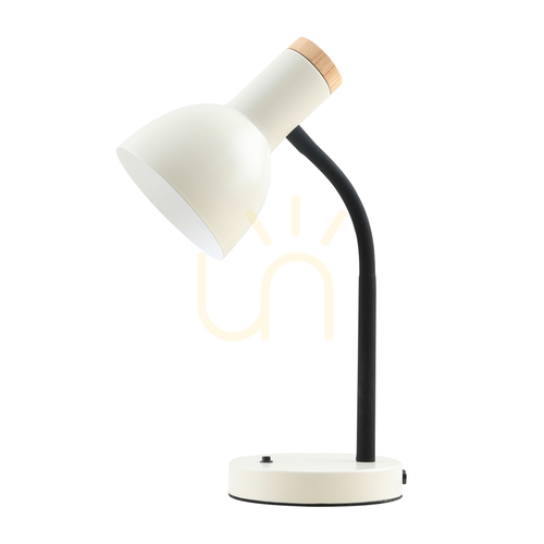 Check Italux Beige Wooden Desk Lamp E27 36 cm TB-37263A-BG