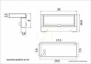 Outdoor Wall Lamp SU-MA RN20-KPIR LED Motion Sensor Dark Ash 21W 4000K IP65 small 7