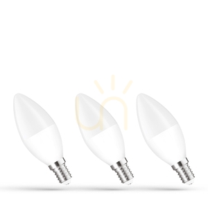 Led Candle E 14 230 V 6 Ww Spectrum 3 Pack small 1