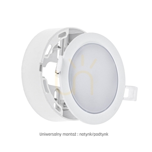 Algine Eco 2w1 Surface Mounted Downlight 6 W Nw 230 V 110st Ip20 Ik06 115x35mm White Round small 1