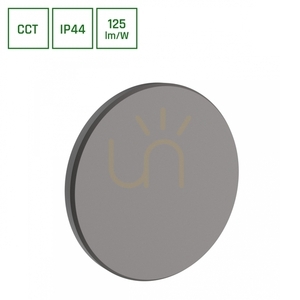Piatta 9 W Cct 230 V Ip44 120x47 Mm Grey Round Facade. small 6