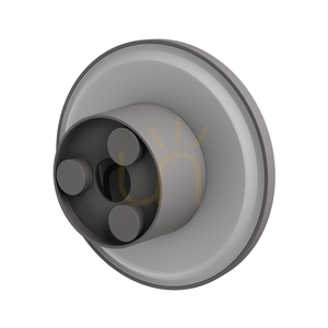 Piatta 9 W Cct 230 V Ip44 120x47 Mm Grey Round Facade. small 9