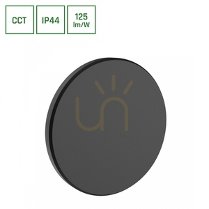 Piatta 9 W Cct 230 V Ip44 120x47 Mm Black Round Facade. small 7