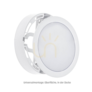 Algine Eco 2w1 Surface Mounted Downlight 12 W Nw 230 V 110st Ip20 Ik06 170x35mm White Round small 13