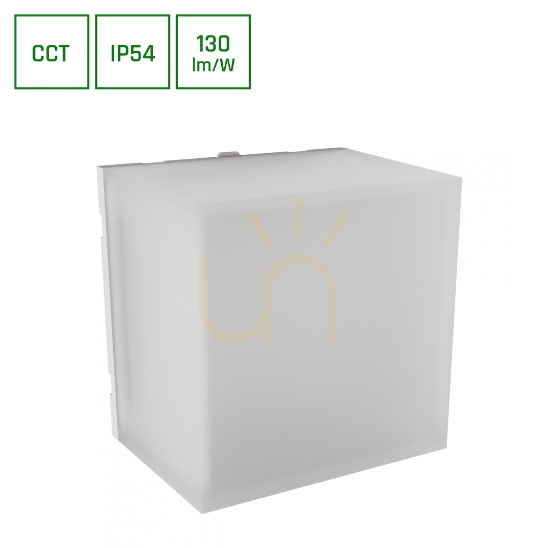 Scatollo 5 W Cct 230 V Ip54 100x100x75 Mm White Facade