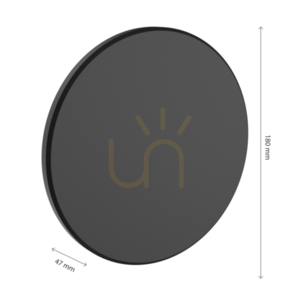 Piatta 12 W Cct 230 V Ip44 180x47 Mm Black Round Facade. small 5