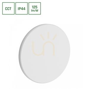 Piatta 12 W Cct 230 V Ip44 180x47 Mm White Round Facade. small 6