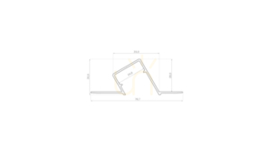 LED profile LUMINES type Duo raw 2 m small 1