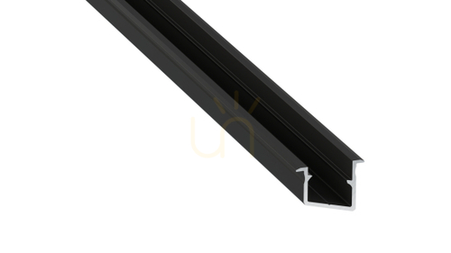 Check LED profile LUMINES type V black lacquered 1 m