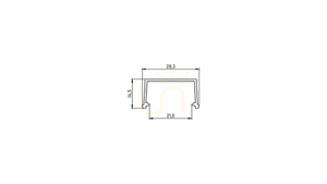 LED profile LUMINES type Fixo white lacquered 2 m small 1