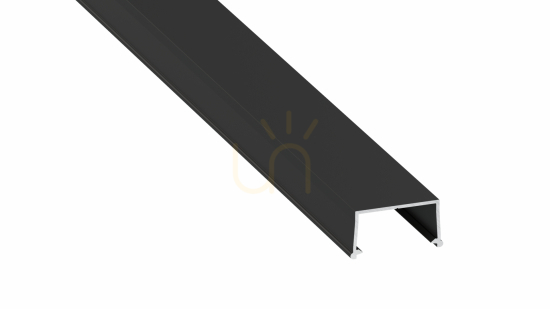 LED profile LUMINES type Fixo black lacquered 2 m