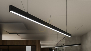 LED profile LUMINES type Foldo black anodized 1 m small 3