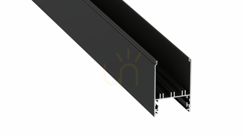 Check LED profile LUMINES type Foldo black anodized 2 m