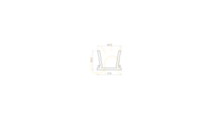 LUMINES STRADA drive-over LED profile, silver anodized, 2.02 m small 1