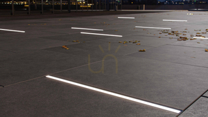 LUMINES STRADA drive-over LED profile, silver anodized, 2.02 m small 2