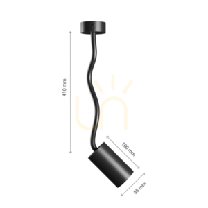 Variosa Flexi Gu10 Base 230 V Ip20 55x100x410 Mm Black Round. 4 Variosa Flexi Gu10 Base 230 V Ip20 55x100x410 Mm Black Round. small 4