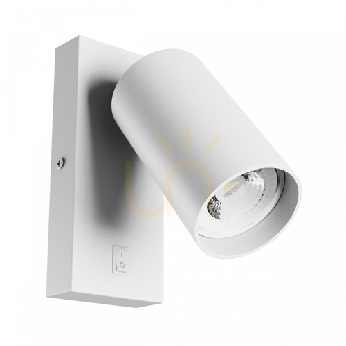 Check Squalla Variosa Switch Gu10 Wall lamp 230 V Ip20 55x100 Mm White Round.