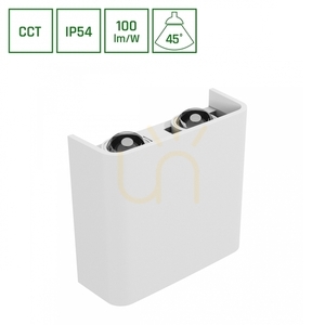 Lunarix 2 Wall lamp 4 W Cct 230 V Ip54 Ra90 110 X110 X40 Mm White Lights Up/Down small 4