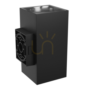 Torre 18 W Cct 230 V Ip54 99x78x162 Mm Black Square Facade Two-way. small 4
