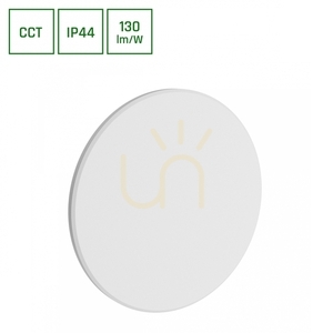Piatta 18 W Cct 230 V Ip44 250x47 Mm White Round Facade small 6