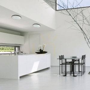 SpectrumLED NYMPHEA BLACK & WHITE RINGS LED ceiling light 24 W CCT Ø32 cm IP54, white with black ring small 8