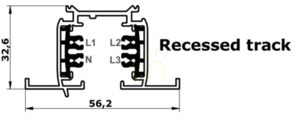 3F Flush-mounted busbar - 230 V Eurostandard - EUTRAC - 200 cm Black small 8