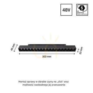 System Shift Grid M Light fixture for busbar 303x23x42mm 17W 35st Black 5 Years Warranty. 2 Circuits 4 System Shift Grid M Light fixture for busbar 303x23x42mm 17W 35st Black 5 Years Warranty. 2 Circuits small 4