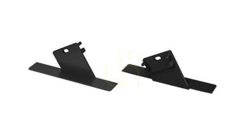 Check LED profile cap LUMINES Duo black left with hole