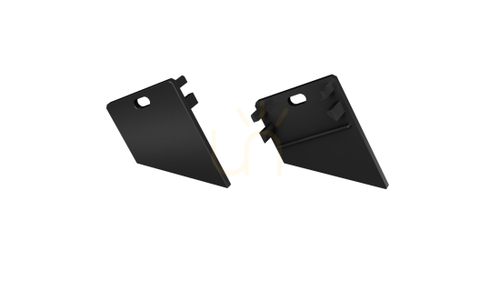 Check ALU blanking plug for LED LUMINES Duo profile black lacquered right with hole