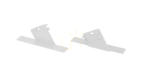 Check LED profile cap LUMINES Duo white right with hole LED profile cap LUMINES Duo white right with hole