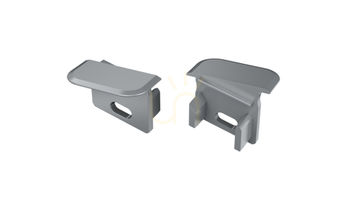 Check End cap for LED LUMINES V profile grey right with hole