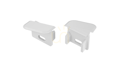Check End cap for LED LUMINES V profile white left with hole