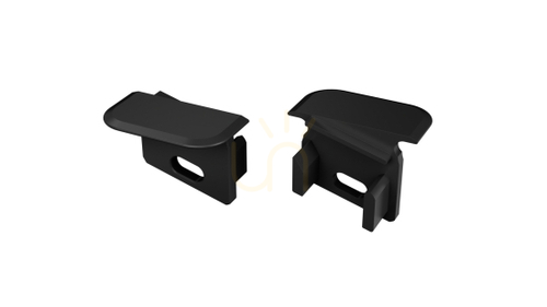 Check ALU blanking plug for LED LUMINES V profile black lacquered left with hole