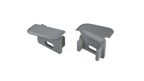 Check ALU blanking plug for LED LUMINES V profile silver anodized right with hole