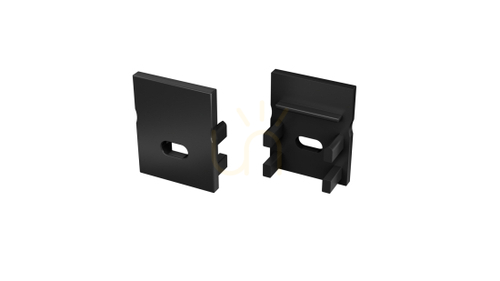 Check ALU plug LUMINES Slimo black lacquered with hole