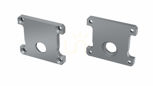 Check ALU end cap for LUMINES Fasso LED profile silver anodized with hole