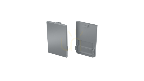 Lumines Foldo aluminium end cap, silver anodized, without hole