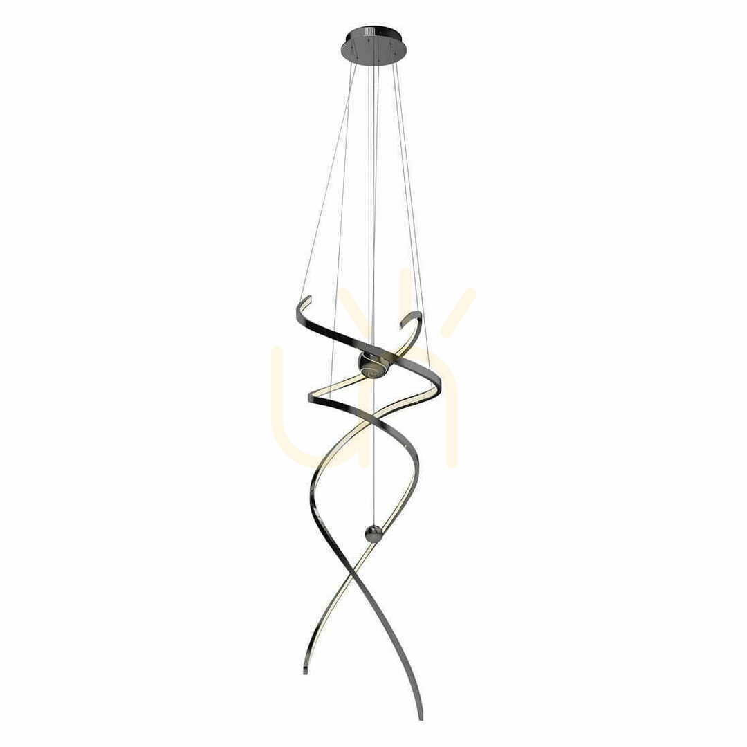 Check Pendant Light Max Light Ritz P0500D Black Chrome 60 cm LED 3000K Pendant Light Max Light Ritz P0500D Black Chrome 60 cm LED 3000K