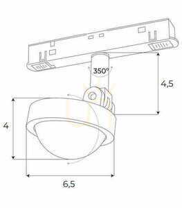 Track Light Max Light MAX M0046Z White Zigbee LED 8W 2700-5000K Magnetic small 1