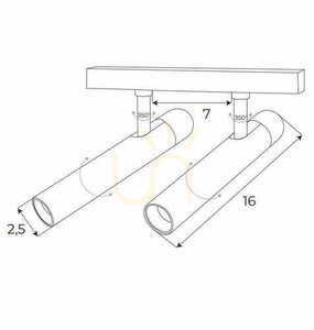 Track Light Max Light MAX M0048N Magnetic 2-Light White 10W 3000K small 1