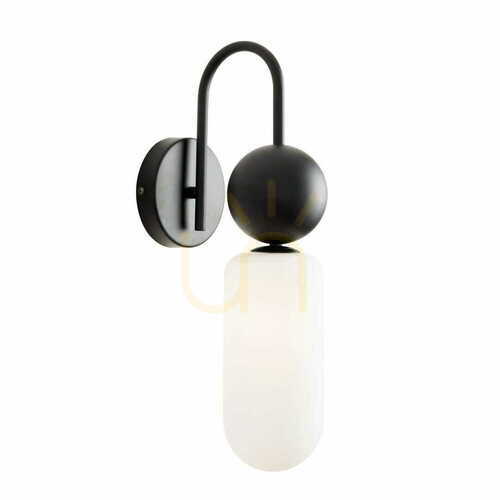Check Wall Light Max Light Nova W0381 Black Steel Glass 42 cm