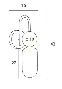 Wall Light Max Light Nova W0380 Brushed Gold 1x12W 42 cm 3 Wall Light Max Light Nova W0380 Brushed Gold 1x12W 42 cm small 3