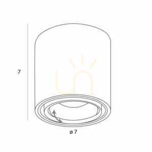 Plafon sufitowy Max Light FIX C0257 czarny LED 7,5W 3000K 7 cm small 2